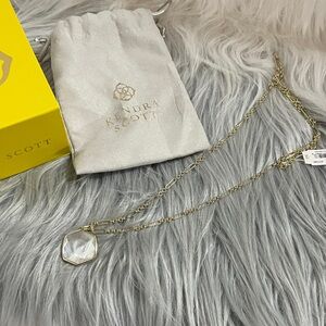Kendra Scott Gold Necklace with Iridescent Pendant